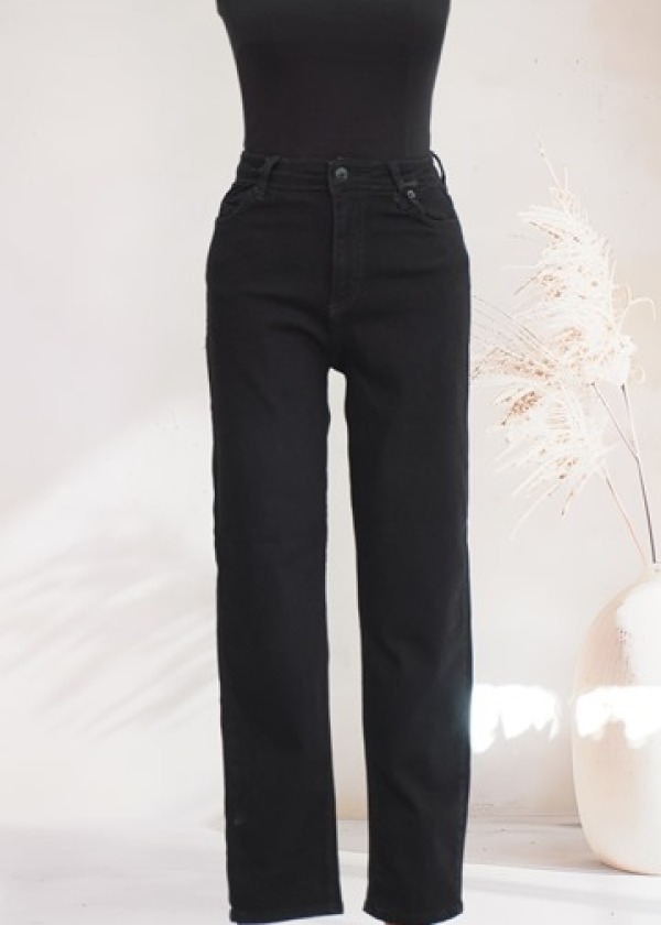 SİYAH MOM JEAN